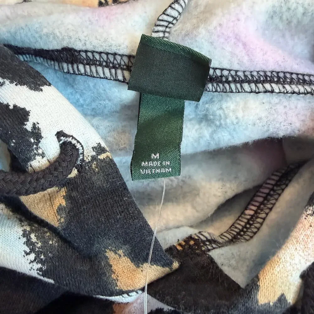 Wild Fable Women's Black Tie-Dye Cropped Long Sleeve Hoodie - Size Medium - NWT - Picture 2 of 8
